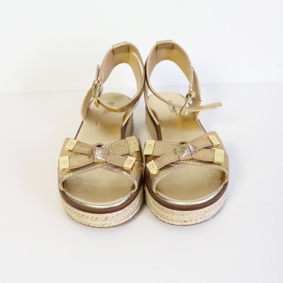 michael kors gold platform sandals